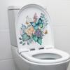 Removable Flower Butterfly Toilet Stickers Mildew-proof Toilet Lid Decals  Cabinet
