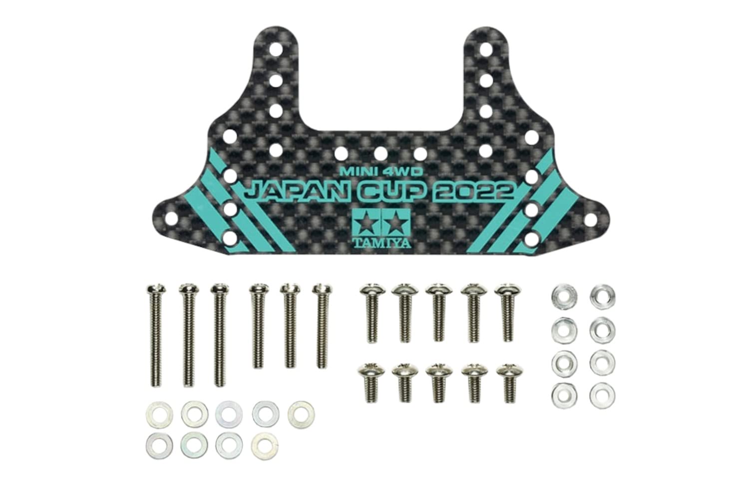 

Tamiya Mini 4WD Limited HG Carbon Rear Brake Stay 2022 95155 Blue Green 1.5mm J-CUP