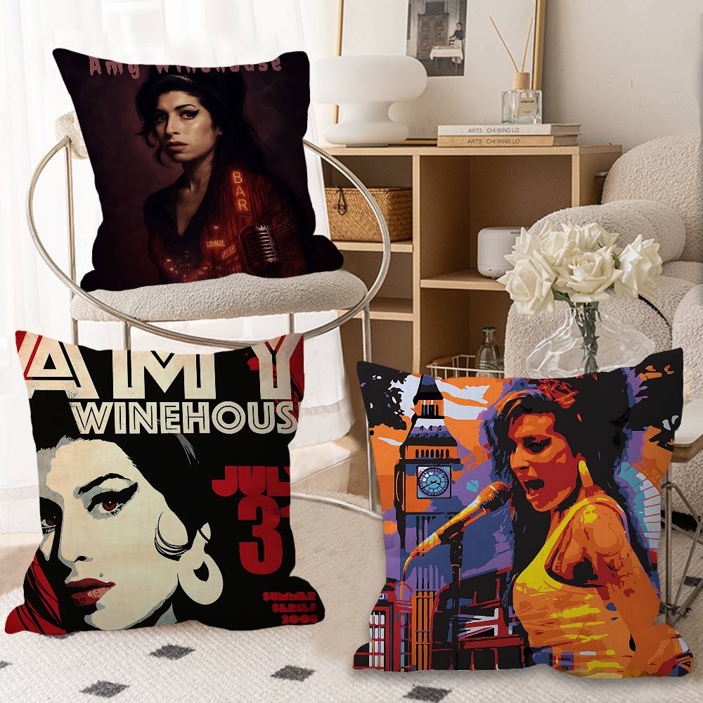 Popular Singer Star A-Amy W-Winehouse Personalized Pillow Cover Kids Bedroom Wild Party Decor Pillowcase Birthday Shower Gift