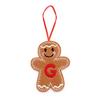 Gingerbread Man Ornaments Initial Alphabet Monogram Gingerbread Hanging Ornament Family Name Letter Xmas Tree Decor