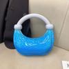 2024 Fashion Trend Designer Bent Moon Box Bag New Design Color Ink Simple Banquet Handbag Makeup Acrylic Evening Clutch Bag