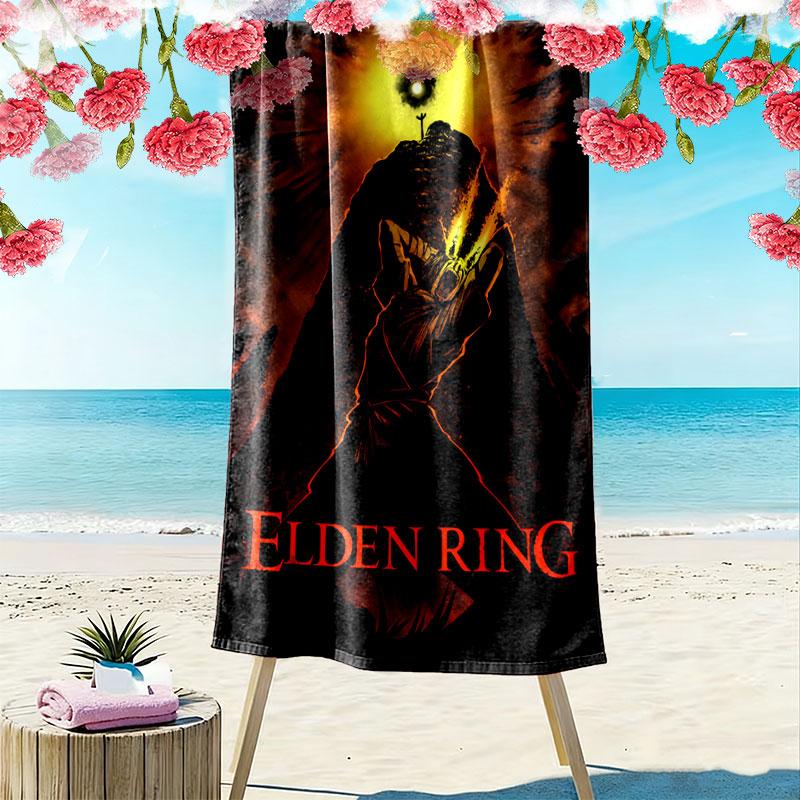 Elden Ring Woe Print Beach Towel, Large Soft Quick Dry Towel for Beach Camping Swimming