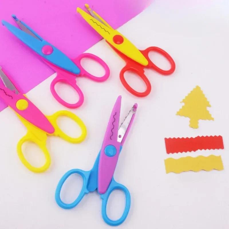 1 Stück Handgemachte Kinder DIY 6 Muster Album Spitze Schere Karte Foto Muster Schere Cartoons Spitze Schere