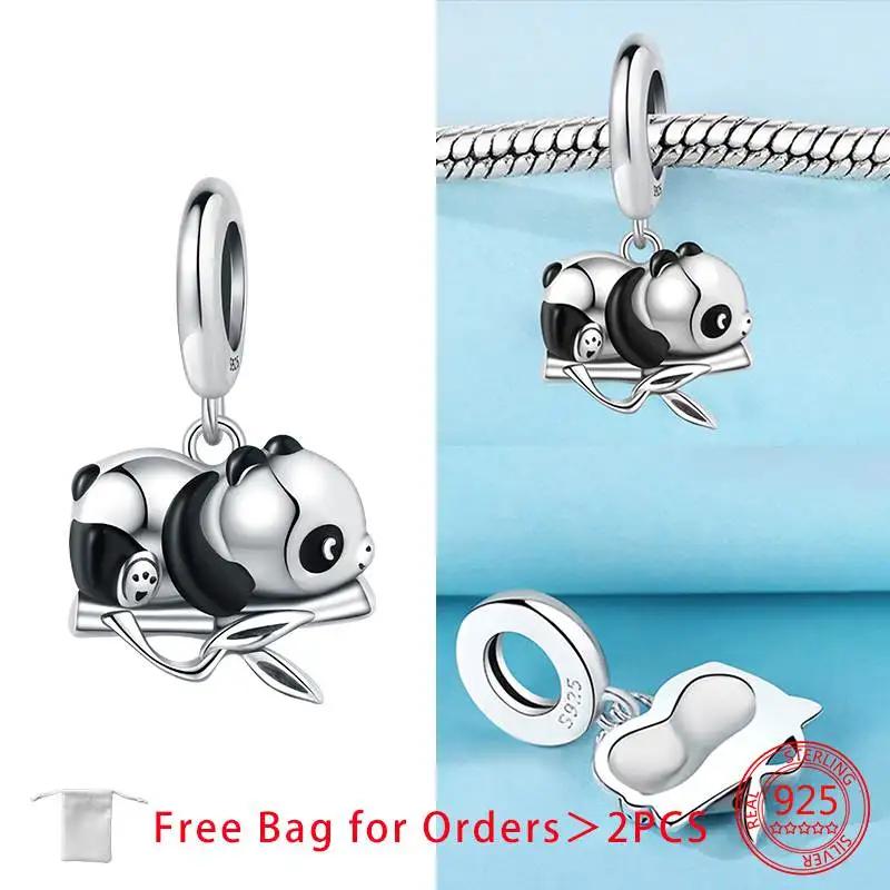 

Charms Panda Originales Animal Beads Fit Bracelet Necklace Accessories Bead Jewelry Making Fine Jewelry Gift