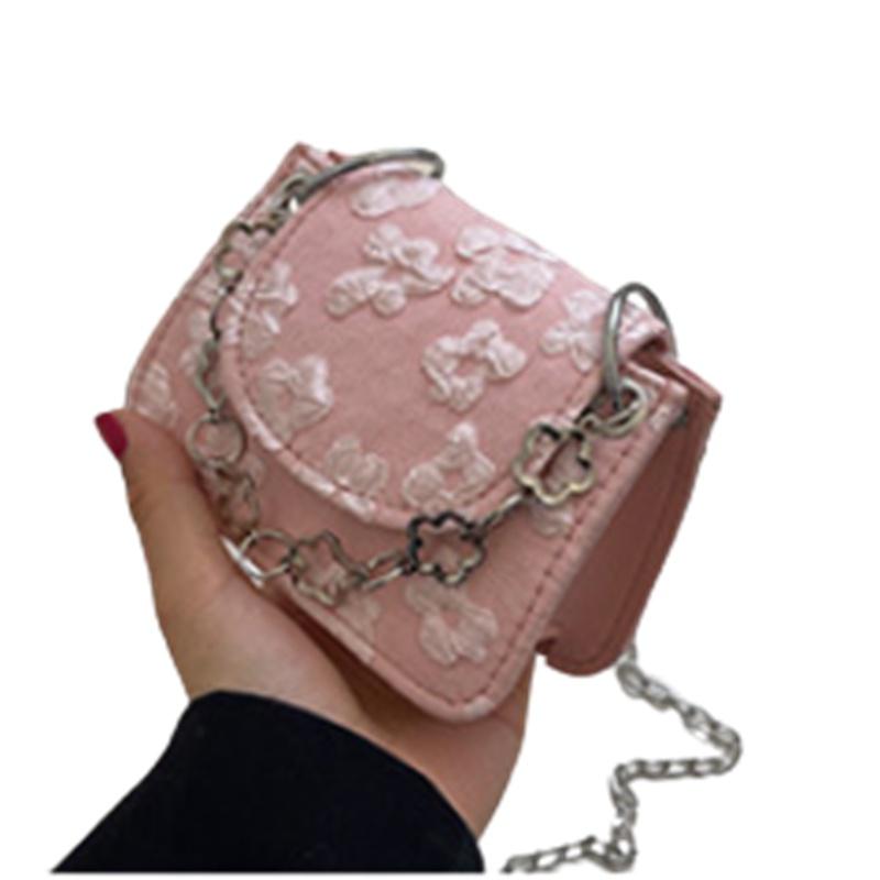 Stilvolle Vintage Mini-Tasche mit Kettenriemen Schicke PU-Leder Umhängetasche für Damen
