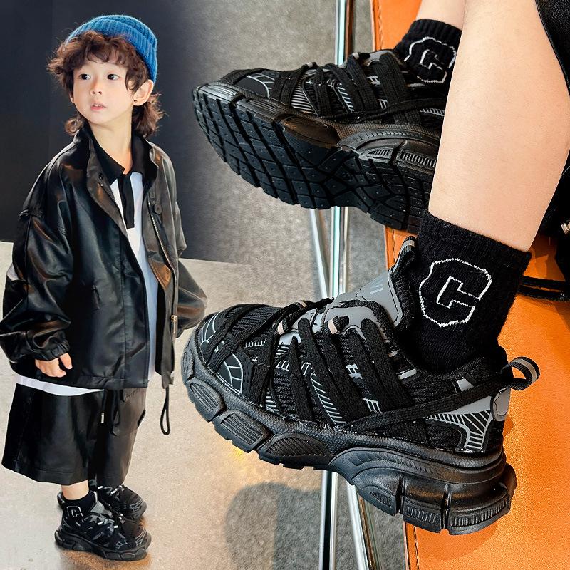 Children's Shoes Girls Sports Shoes Paris Dad Shoes 2025 New Spring and Autumn Boys Running Shoes Lightweight and Trendy