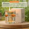 DIY Real Flower Jelly Scented Candle Cup - Creative Souvenir Gift for Girls' Bedroom with Long-Lasting Fragrance.