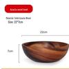 ZISIZ Acacia Wood Soup Bowl with White Rim