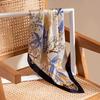 Silk Scarf Square Scarf High-end Strap 100% Mulberry F Student Fashion Sunscreen Shawl Dual-purpose
