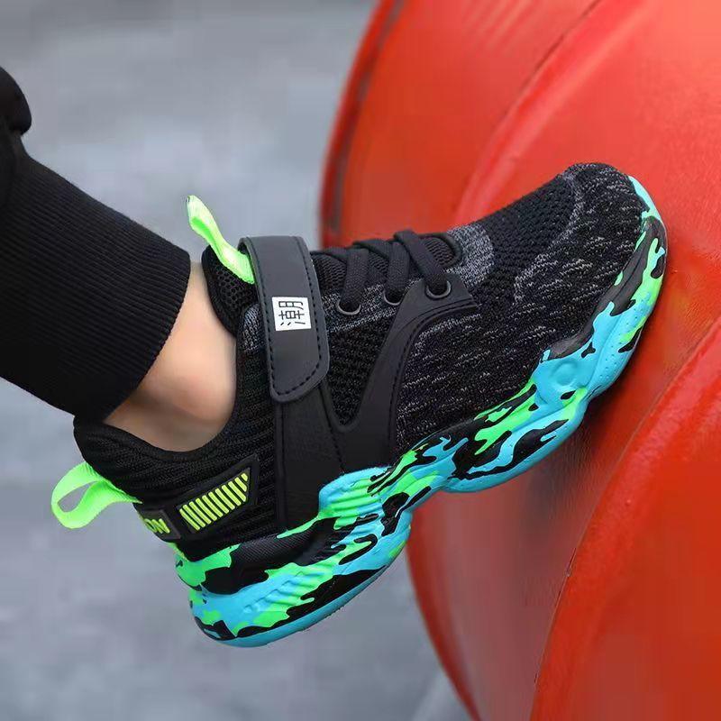 Middle-aged and Older Children Boys Children's Shoes Boys' Sports Shoes Spring and Autumn New Mesh Breathable Primary School Students Casual Shoes