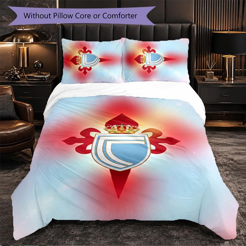 Celta Vigo FC Themed Bedding 3Pcs Duvet Cover Set Decorative Bed Linen For Teen Room Home Decoration
