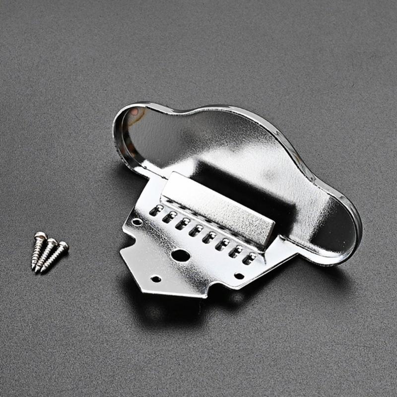 3.1x1.8inch Metal Mandolin Tailpiece Replacement Kit for 8 Strings Mandolins with Four Preinstalled Mounting Screw Holes