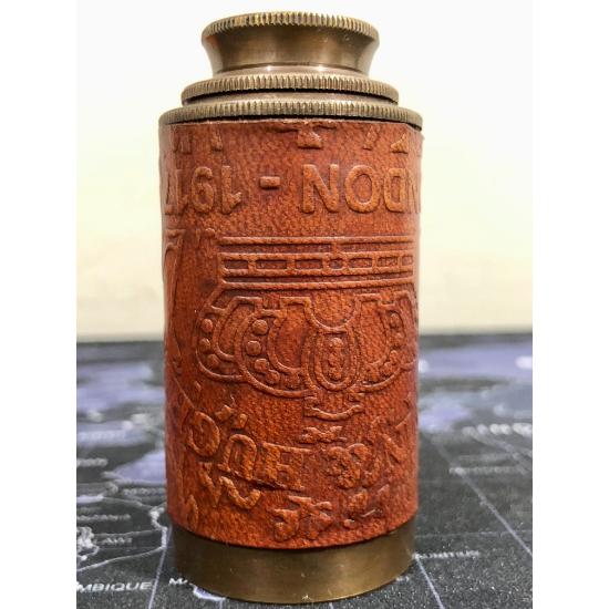 Antique Brass Leather Telescope 6" with Leather Case – Handmade Nautical Spyglass, Fully Functional – Perfect for Maritime and Pirate Collectors