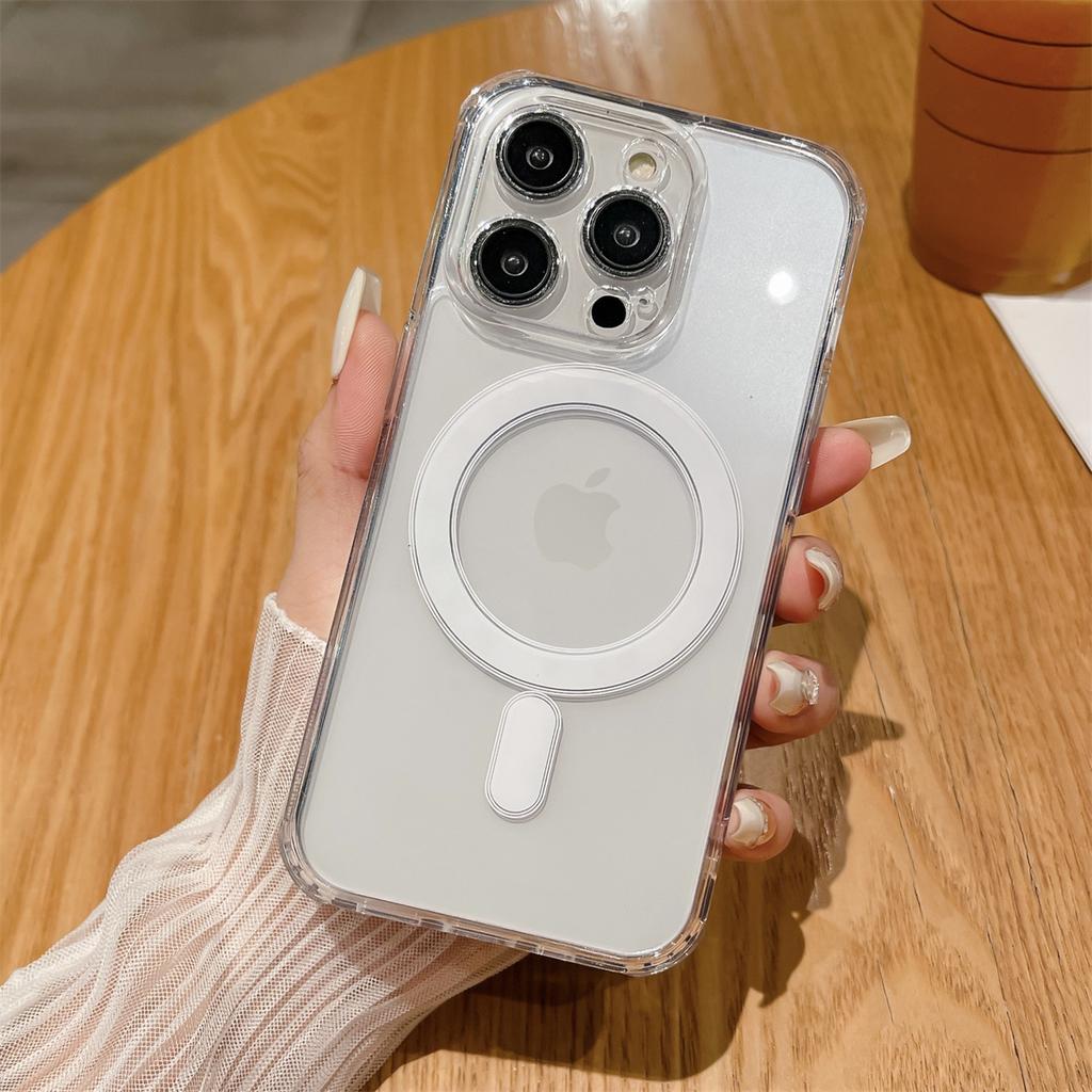 Magsafe Magnetisches Acryl für Apple 15 Promax Transparente Handyhülle für IPhone 14 Rundumschutz