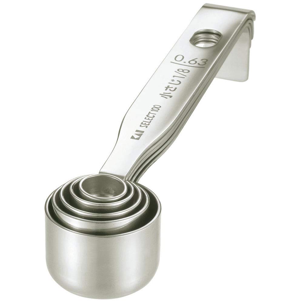Kai SELECT100 Measuring Spoons, Set of 5, DH3101, Silver