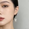 S925 Sterling Silver Pearl Tassel Long Ear Hook Earrings - Fashionable & Versatile.
