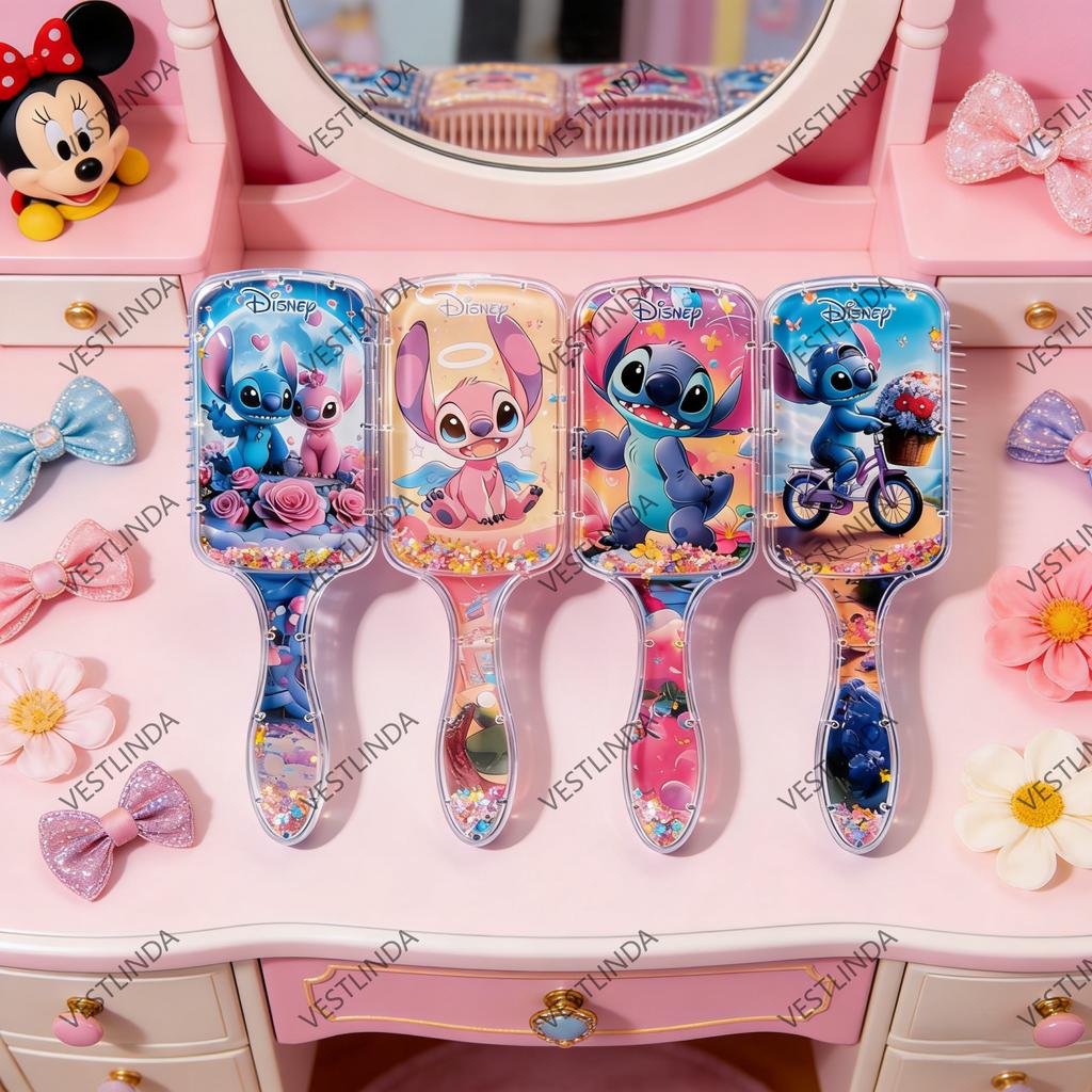 Disney Animation Lilo & Stitch Comb Series Cartoon Stitch Peripheral Air Cushion Massage Comb Girl Student Comb