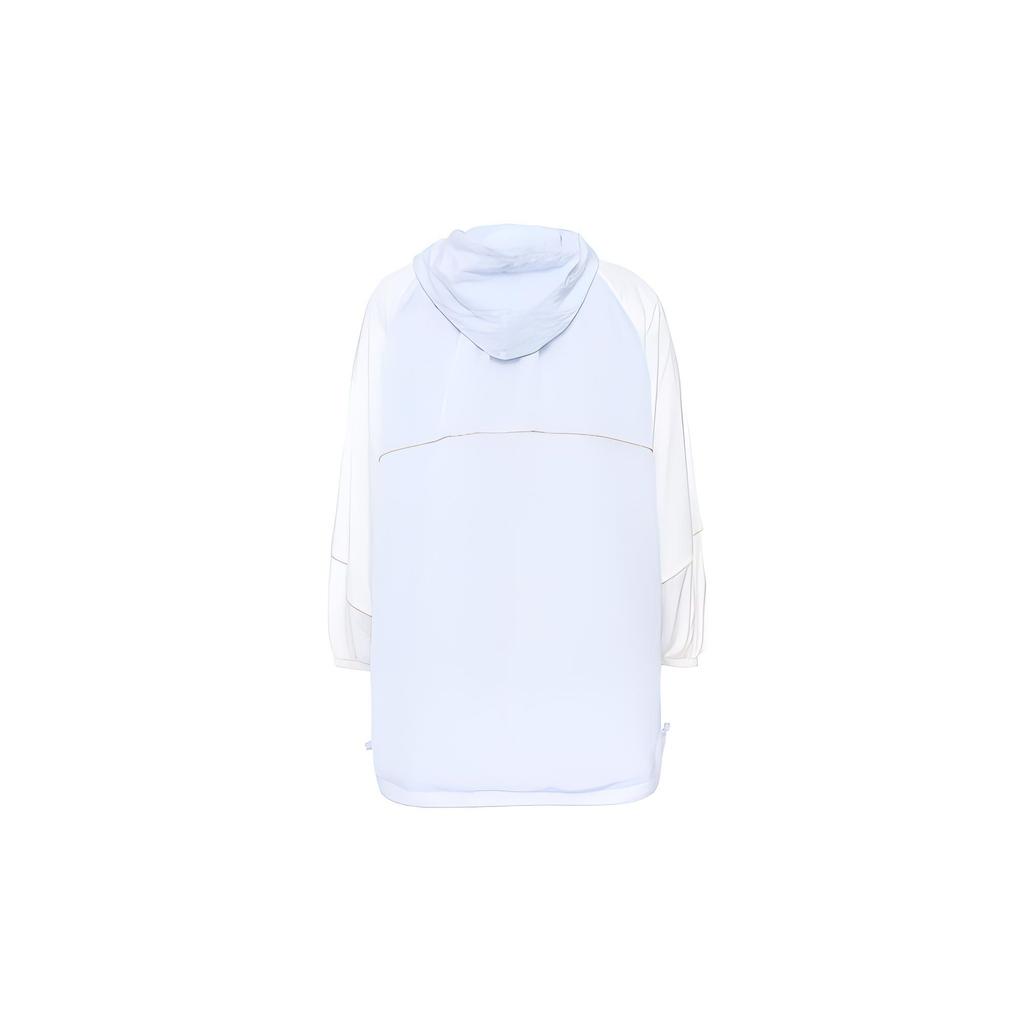 Adidas Neo Solid Color Drawstring Hooded Zip Jacket Women Jacket White IK3417