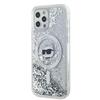 Karl Lagerfeld KLHMP12MLGCHSGH iPhone 12/12 Pro 6.1" hardcase transparent Liquid Glitter Choupette Head Magsafe