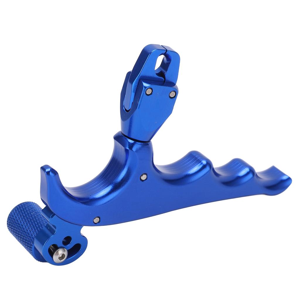 Compound Bow Release Aid Portable 360 degrees  Rotatable Aluminum Alloy Thumb Archery Release Aids Blue