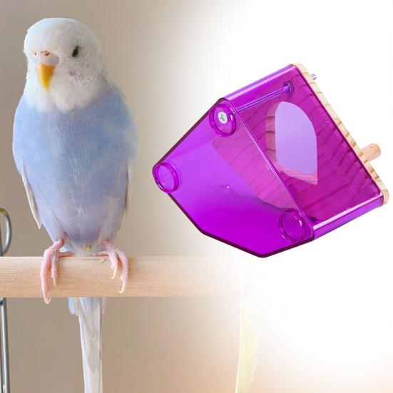 Parakeet Budgie Nest Box Plastic Bird Nest Clear Acrylic Box See