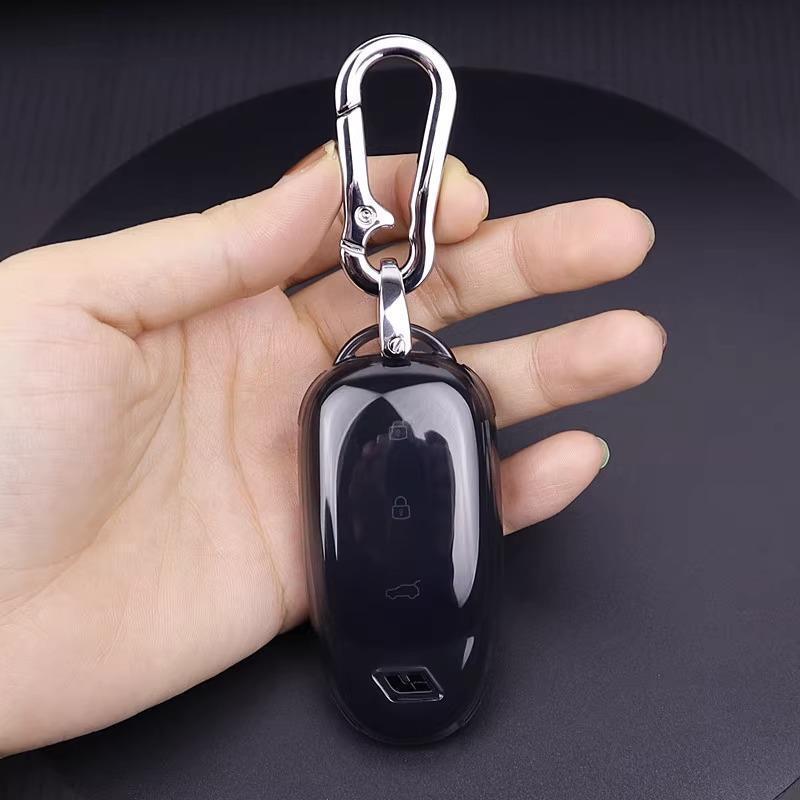 Ultra-Thin Black TPU Soft Transparent Key Case for Ideal One