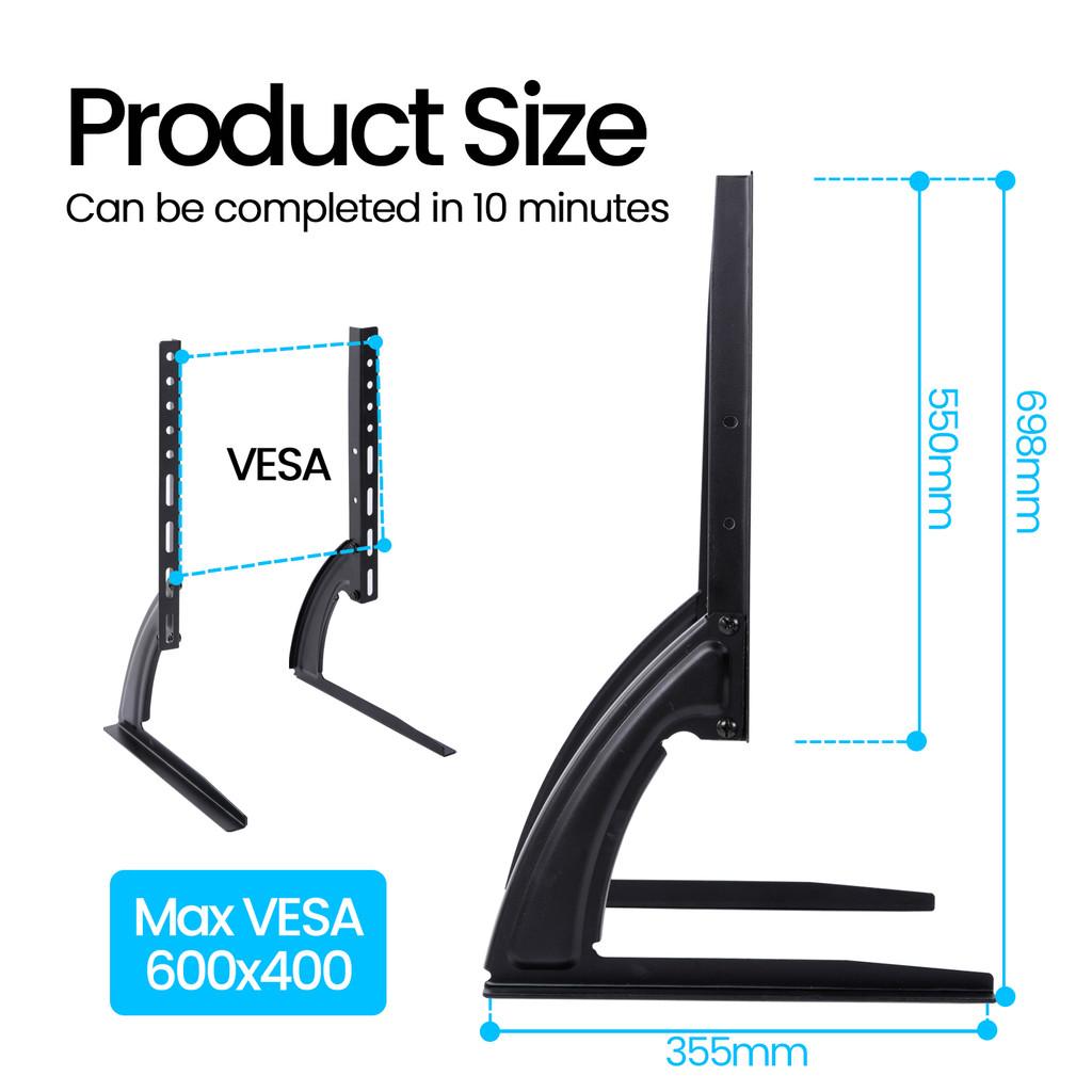 Max Load 50KG Universal TV Stand Legs Table Top TV Stand Pedestal Riser TV Feet for 32" - 75" Flat Curve Screen