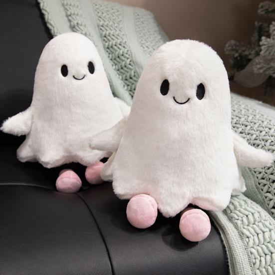 Ghost Plush Doll Classic Ghost Shape Figurine Halloween Themed Plush Toy Festive Halloween Party Accessory