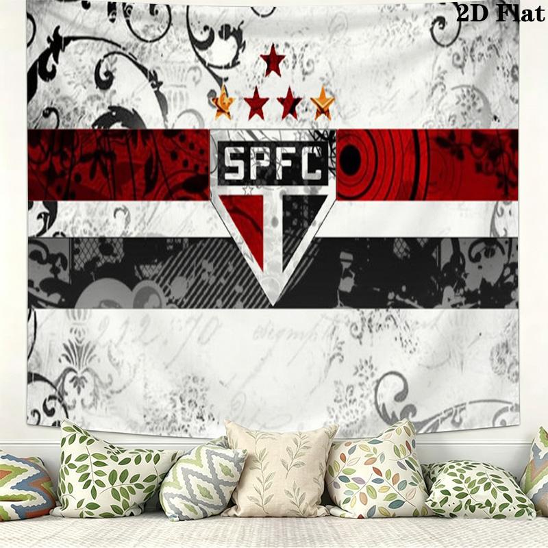 Sao Paulo FC Wall Tapestry Aesthetic Wall Hanging Printed Fabric Blanket Decorative Tapestries for Bedroom Living Room Home Decor