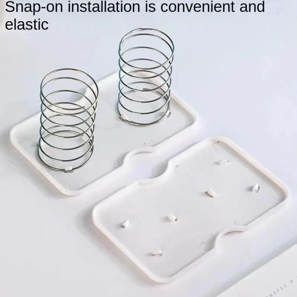 Creative Plastic Paper Towel Spring Pallet White High Elasticity Spring Tissue Box Practical Easier Double Springs Paper towels