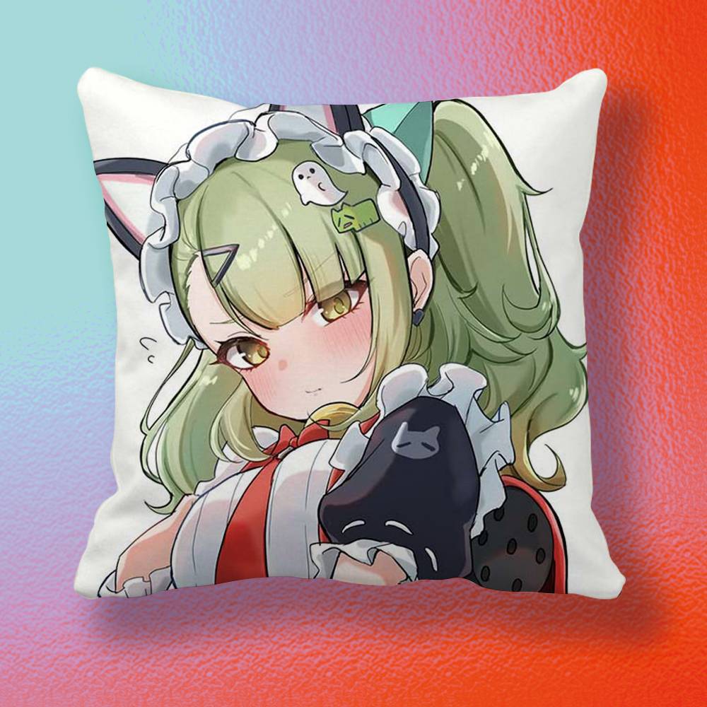 Pretty Kawiai Hot Girl Cute ZZZ Sunna Aria AOD Doublesided printed pillow cover Solid color minimalist pillowcase