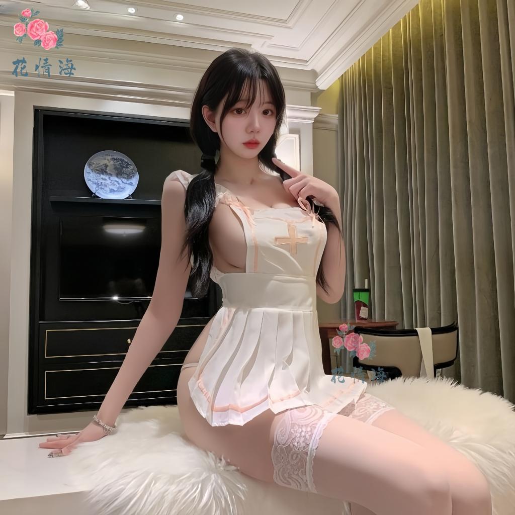 Sexy Dessous Sexy Reiner Verlangen Wind Cos Krankenschwester Uniform Versuchung Ausgeschnittener Rückenfreier Träger