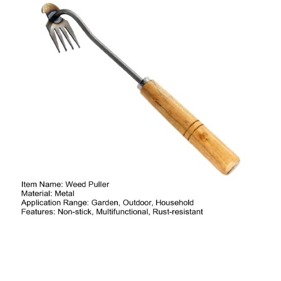 Weed Puller with Long Handle Rust Proof Steel Weeding Tool Hand Weeder Uprooting Tool for Garden Weed Removal In Narrow Spaces