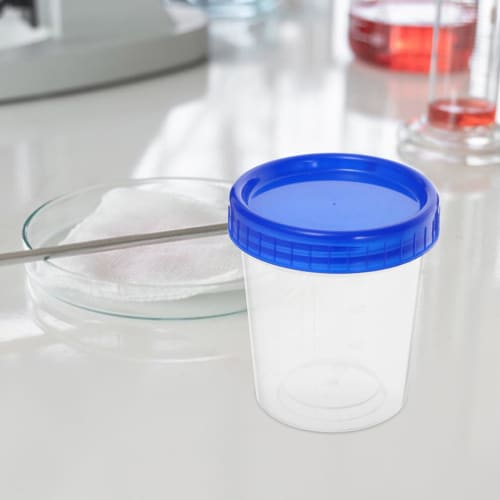 Mipcase 20-Piece Specimen Collection Container, Single Urine Specimen Cup with Screw-On Leak-Resistant Lid for Urine, Feces, and Semen Sample Collecti