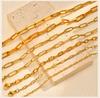 Gold Plated Stainless Steel Paperclip Chain Necklace For Women, Adjustable Rectangle Link Layering Choker Waterproof Jewelry