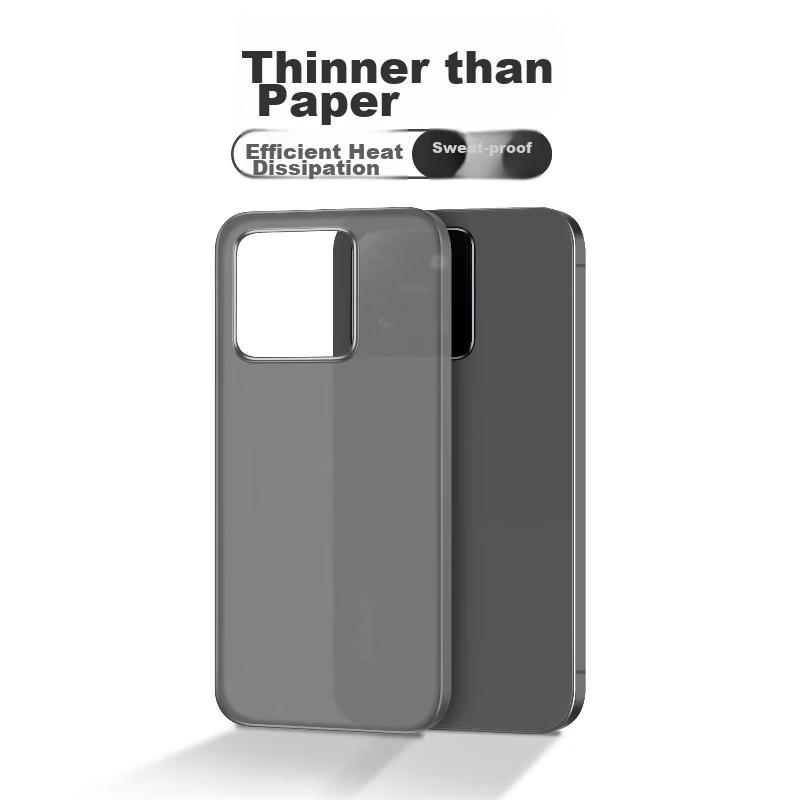 EDDGA Phone Case for Xiaomi 14 Pro, Ultra-Thin Frosted Semi-Transparent Camera Protection Case, Raised Anti-Drop Skin-Friendly Translucent Black]