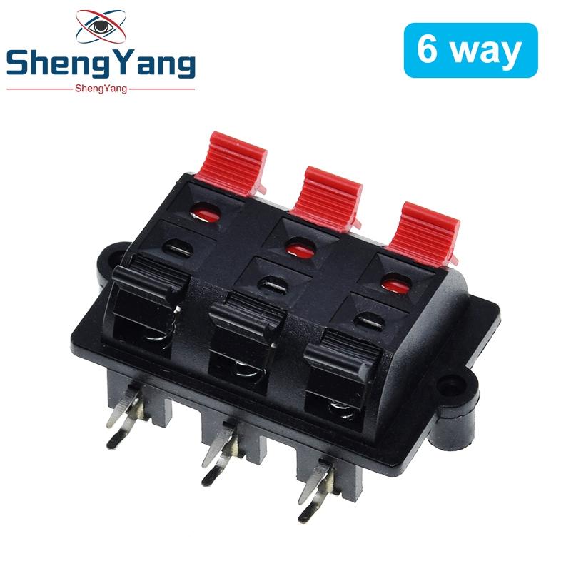 2 4 6 Way Positions Connector Terminal Module Push In Jack Spring Load Audio Speaker Terminals Breadboard Amplifier Test Clip