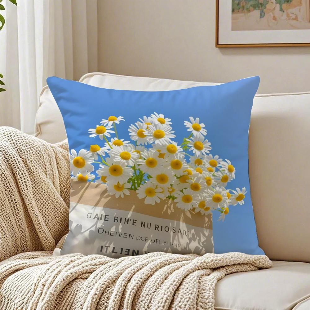Symbols Of Innocence And Hope DDaisy Cushion Cover Pillowcase Antidustmite Living Room Sofa Decor Cushion Room