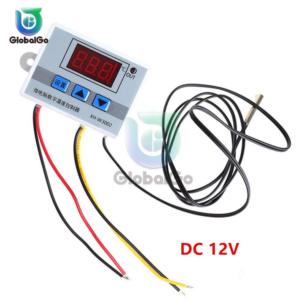 

XH-W3002 W3002 AC 110V-220V DC 24V DC 12V Led Digital Thermoregulator Thermostat Temperature Controller Control Switch Meter