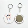 Stray Kids SKZOO Cartoon Character Pocket Mirror Keychain Portable Cute Mini Cosmetic Makeup Mirror Bag Charm Kpop Fan Merchandise Gift