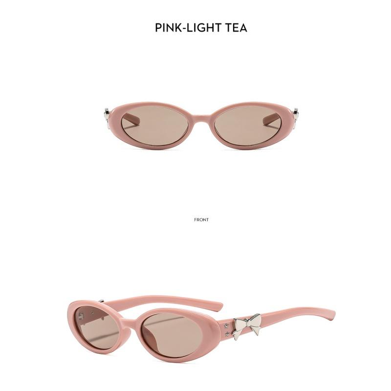 Ladies Sunglasses, Vintage Oval Sunglasses, Bow Decorative Sunglasses