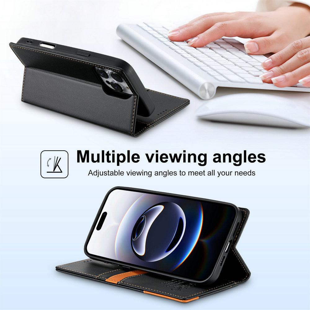 For iPhone17 Pro Max 5G Flip Case Leather 360 Protect RFID Wallet Etui iPhone 17 Pro Max Case Magnetic Book Armor iPhone Air