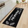 Long Kitchen Floor Mat Chalkboard Kitchen Print Design Anti Slip Durable Mat Comfortable Foot Feel Perfect for Kitchen Decor