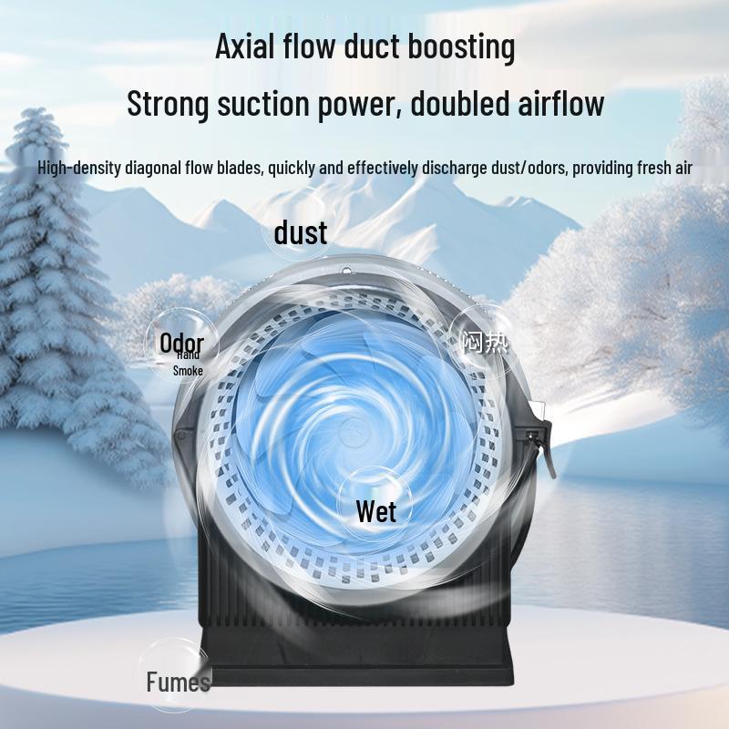 Ventilator de canal Rice Wind Ultra-Silențios: Ventilator de evacuare pentru bucătărie și baie pentru eliminarea fumului și a mirosurilor
