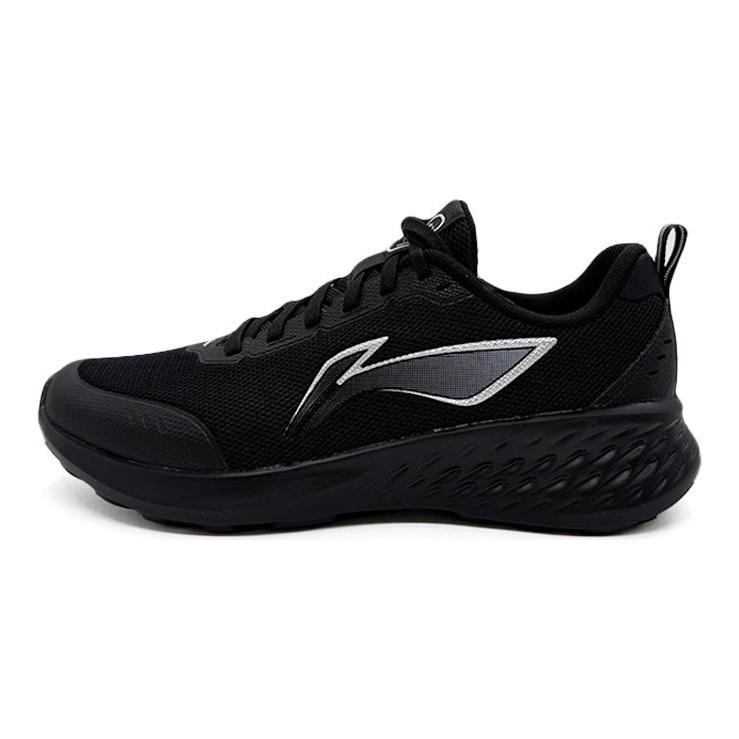 Li Ning Sports Comfortable Versatile Lightweight Shock Absorption Low Top Casual Running Shoes Men sneaker Black ARSV059-3