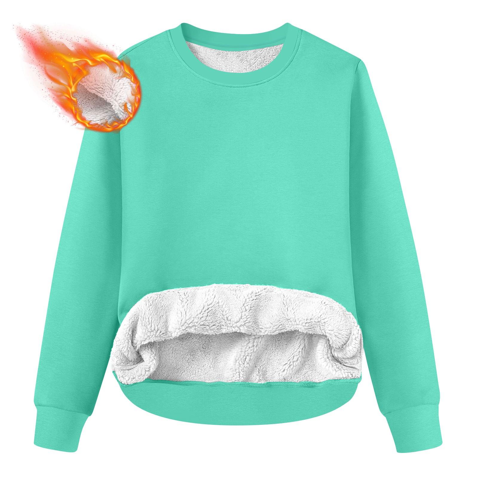 

Женская повседневная модная зимняя однотонная плюшевая толстовка с круглым вырезом XXXL