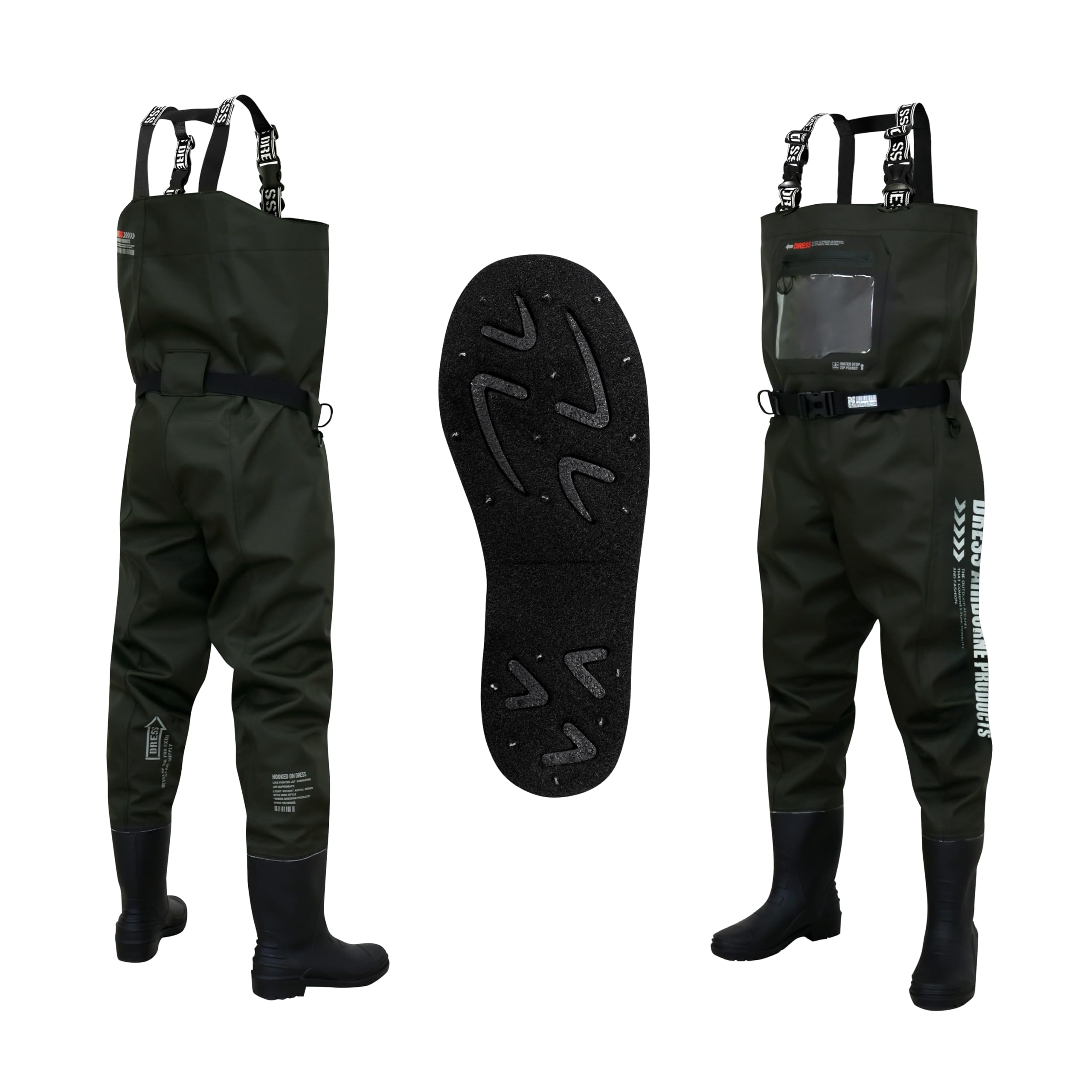 

щитовые вейдерсы с войлочной подошвой, высокие, для внутренней горной местности, большой японский производитель [DRESS] Нагрудные шипы, S, долговечность, трехслойная конструкция, чёрный