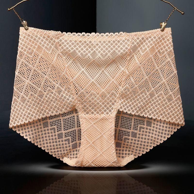 Σέξι Δαντελωτά Εσώρουχα για Γυναίκες με Ανοιχτή Μέση με Κοιλιακή Συμπίεση Άνετα Αναπνέοντα Καλοκαιρινά Τριγωνικά Εσώρουχα από Διχτυωτό Καθαρό Βαμβάκι