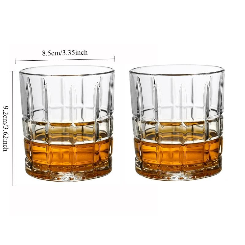 

335ml/360ml Creative Glass Cups Transparent Wine Glass Household Korean-style Cocktail Glass Coffee Mug Juice Cup New Year Gifts 2pcs