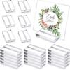 10Pcs Transparent Place Card Holder Acrylic Table Sign Holder Table Number Holders Name Card Stands for Photo Menu Display Clear